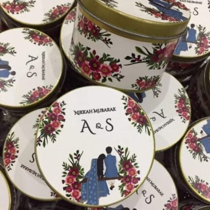 Tin Bid Box With Mahron Flowers