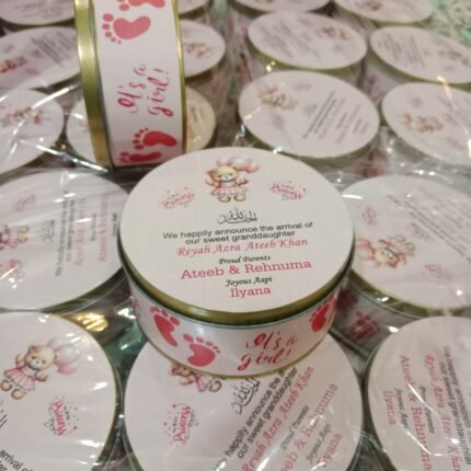 250 Gram Baby Girl Sweets Boxes With Pink Theme