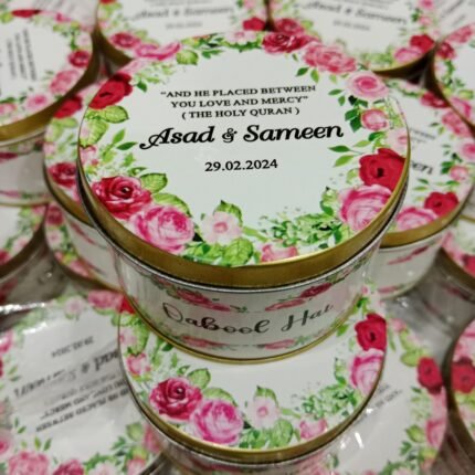 Tin Bid Boxes With Unique Flowers